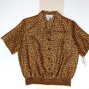 Westbound Animal Print Vintage Blouse